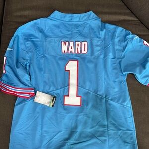 Cam Ward Tennessee Titans Blue Retro Jersey men’s size medium large xl NWT